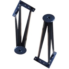 Resim Metal Boru Ayak Kütük Masa Dresuar Kaşıklık Kitaplık Orta Sehpa Zigon Ayağı 50 Cm 2 Adet 