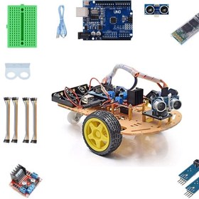 Resim Emes Robotik 2wd Çizgi Izleyen Ve Engelden Kaçan Bluetooth Kontrollü Robot Araç Seti (ÖRNEK KODLAR HEDİYE) 