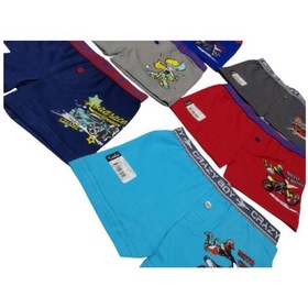 Resim Tutku Erkek Çocuk Çok Renkli 6'lı Paket Elestan Pamuk Baskılı Boxer Çok Renkli 