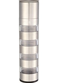 Resim Wondernest Cool Camp Cf-601 Dış Mekan Taşınabilir Barbekü Piknik Baharatlık Seti, Öğütücülü, Gümüş Gümüş 