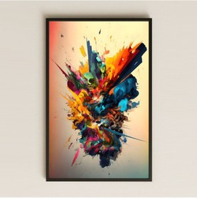 Resim Soyut Renk Patlaması Şeffaf Pleksi Tablo 