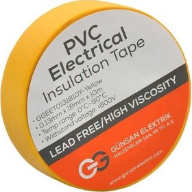 Resim Valta 0.13mmx18mmx10m Elekrik İzolasyon Bandı Sarı 