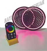 Resim woodhub Dokunmatik Kumandalı 20 CM Neon Işıklı Midrange Hoparlör Kapağı 1 Takım (2 Adet) 