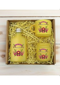 Resim Bk Gift Kişiye Özel İsimli Dtf Anne Temalı Sarı Kahve Fincanı & Kolonya & Mum Hediye Seti-6, Anneye Hediye, Anneler Günü Hediyesi Kobitmeyencom30980 B 