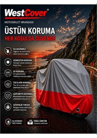Resim Volta Vsx Gri-kırmızı Parç. Motosiklet Branda Su-toz Geçirmez Motor Örtü 
