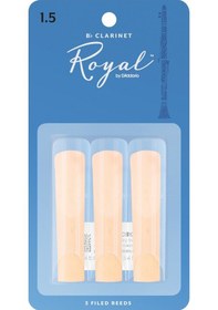 Resim D'addario Rcb0315 Rico Royal Sib Bb Klarnet Kamışı No: 1.5 Başlangıç/eğitim - 3'lü Paket Fransız Kesim Filed , Esnek Ve Net Ton Yapısı 