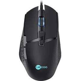 Resim Lenovo Lecoo MG1101 Kablolu Rgb LED Aydınlatmalı 6400DPI 8 Tuşlu Gaming Mouse Siyah 