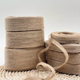 Resim Jüt Halat - Domates Çitleri ve Bohem Duvar Sanatı için Çok Boyutlu Bitki Bağlama | 5-10kg Yük Kapasitesi, Yavaş Yaşam Gerekliliği (5m/Rulo) 