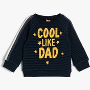 Resim Erkek Bebek Yazılı Baskılı Sweatshirt 