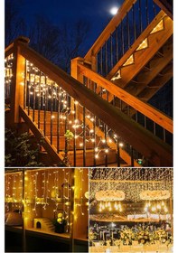 Resim Technojet 3x1 Metre Perde Led Animasyonlu 12 Saçaklı Fişli Eklene 