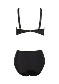 Resim Endeep Kadın Yüksek Bel Siyah Bikini Takımı Düz Siyah 