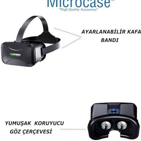 Resim Microcase VRPARK V7 3D Sanal Gerçeklik Gözlüğü + VR Kablosuz Bluetooth Kumanda-AL4749 
