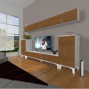 Resim Decoraktiv Eko 9 Mdf Std Gold Tv Ünitesi Tv Sehpası - Beyaz - Ceviz 