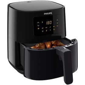 Resim Philips Airfryer Essential Sıcak Hava Fritözü , Rapid Air ,yağsız, 0.8 Kg, 4.1 L Kapasite ,1400 W, Siyah 