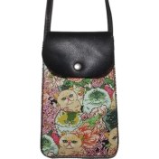 Resim Cemmys Kadın Çapraz Desenli Omuz Askılı Telefon Çantası Kılıfı 