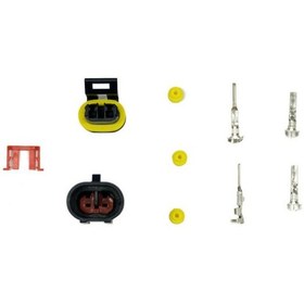 Resim 5 Adet 2 Pin Su Geçirmez Konnektör Takımı Kablosuz 