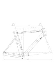 Resim Carraro Race 062 50 Cm 105 22 Vites Kumpas Fren Mat Siyah-Beyaz-Turkuaz Yol Yarış Bisikleti 