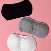 Resim 3'lü Kadınlar İç Çamaşırı, Orta Destek, Sökülemez Dolgu, Örgü Kumaş, Tüm Mevsim, İnce Fit, Push Up Tarzı Çapraz Askılı Bandeau Tasarımı, %95 Viskon, %5 Spandeks 