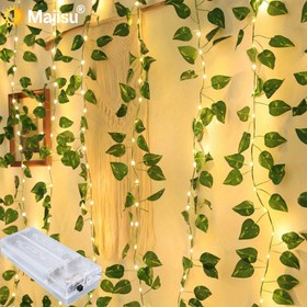 Resim 1 adet, 20 adet LED Pothos Peri Işıkları, Simüle Edilmiş Asma Işıkları, Pil ile Çalışır - Pil Dahil Değil, Yatak Odası, Bahçe, Parti, Düğün Duvar Dekorasyonu, Oda/ Yatak Odası Dekorasyonu, Oda Dekorasyonu, Peri Işığı, Dekorasyon Işığı 