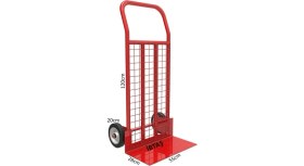 Resim Ibtaş 250 kg 2 Tekerli Koli, Eşya, Koli, Malzeme Taşıma El Arabası Tel Örgülü 