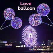 Resim 10 adet Aşk Balon Seti, LED Işıklı Glitter Şeffaf Balonlar, Pil Gerektirmez, Düğünler, Doğum Günleri ve Teklifler için Mükemmel 
