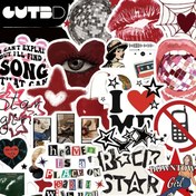 Resim 50 adet Downtown Y2K Kızlar Stickerları Su Geçirmez PVC Hediye Karikatür Dekorasyon Scrapbook Laptop Bagaj Gitar Su Bardağı Telefon Kılıfı DIY Çıkartma 