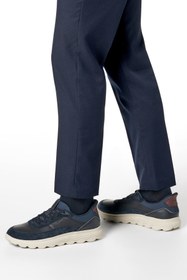 Resim Geox Erkek Lacivert U Spherıca Plus A - Nappa+Sued Bağcıklı Kalın Tabanlı Süet Sneaker - Lacivert / 4 
