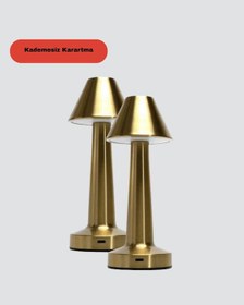 Resim Flzdgnkr Üçgen Masa Lambası Metal 