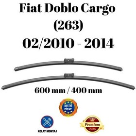 Resim Fiat Doblo Cargo 263 2010 2011 2012 2013 2014 Uyumlu Ön Cam Silecek Süpürgesi Takımı 600/400mm Silbak Sb2416c 