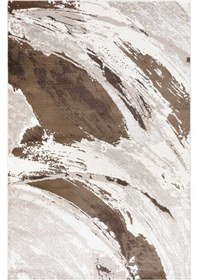 Resim Bafra Beyaz Kahverengi Halı Yumuşak Oturma Odası Salon Çocuk Odas Beyaz - Kahverengi 