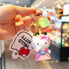 Resim Jump Rabbit Hellokitty Hellokitty Sırt Çantası Bebek Anahtarlık Kolye (Yurt Dışından) 