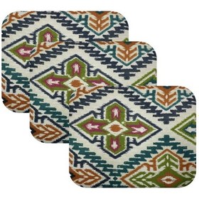 Resim Knsz oturma minderi 3 lü artis&mutlu kilim desen tel bar taburesi sandalyesi için 