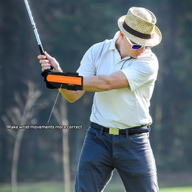 Resim Golf Swing Eğitim Yardımcısı, Golf Eğitim Sırasında Doğru Golf Sallama İçin Bilek Bandı, Golf Sallama Aksesuarları 