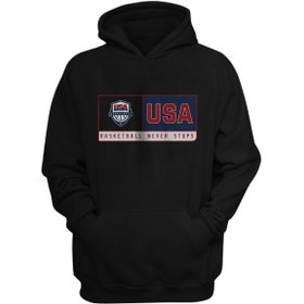 Resim Usateamfans U.s.a Basketball Hoodie 