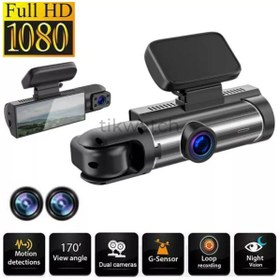 Resim TİKWATCH G-Sensor Ön ve İç Kamera Çift Lensli Araba DVR Dash Cam 1080P Video Kaydedici 