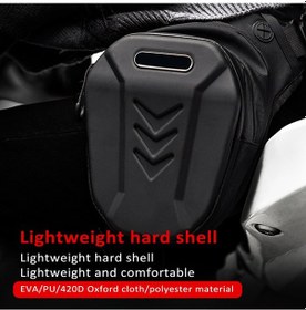 Resim Lemestar Motosiklet Seyahat Çantası Erkeklere Su Geçirmez Büyük Kapasiteli Eva/pu Malzeme Karbon Fiber Desenli Bel/solunum/çapraz Çanta Çok Renkli 