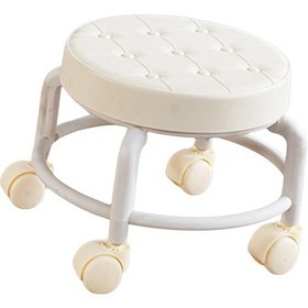 Resim Suntek Magideal Düşük Tekerlekli Koltuk Pu Deri Yastıklı Haki 