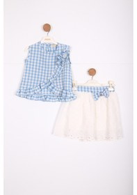 Resim Xo Kids Kız Çocuk Etek Takım 1-5 Yaş 9067 Mavi 