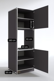 Resim Kenzlife Ankastre Fırın Dolabı Bige Gri Mutfak Banyo Kiler 