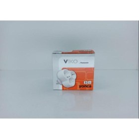 Resim VİKO Üçlü Golyat Yonca Topraklı Fiş Priz Beyaz 