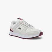 Resim Lacoste Joggeur 2.0 Erkek Deri Beyaz - Bordo Spor Ayakkabı 