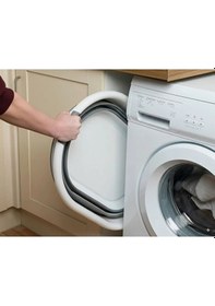 Resim Katlanabilir Çamaşır Sepeti 26 Lt Pratik Çamaşır Selesi - Taşınabilir, Yer Kaplamaz Beyaz 