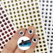 Resim 500 Adet/Yaprak 3D Balıkçılık Gözleri Holografik Yem Göz İmalatı, Olta Bağlama Suni Balık Gözü DIY, 3mm 4mm 5mm 