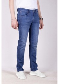 Resim Erkek Kot Pantolon Slim Fit Mavi Düz Paça 5 Cepli Jean Ncs Jeans 2254 6138-mavi Mavi 