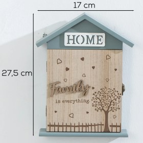 Resim 2073 Duvara Montajlı Dekoratif Anahtarlık Dolabı - Duvar Askılı Anahtar Saklama Kabini 17X27,5CM 