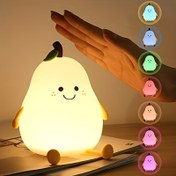 Resim Sevimli Gülümseyen Karpuz Şeklinde LED Gece Lambası - Dokunmatik Kontrol, USB Şarj Edilebilir, Ayarlanabilir Parlaklık Silikon Yatak Lambası, Uygun Yatak Odası Atmosferi İçin, Lityum Pil, Modern Tasarım, Gece Kullanımı İçin Mükemmel, Yatak Odası Lambası 
