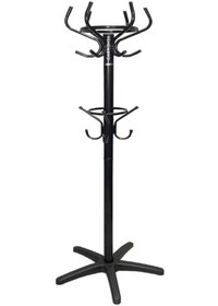 Resim CARVENSA Siyah Ofis Ayaklı Portmanto Metal Askılık 178 cm 