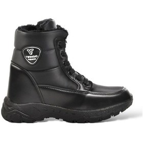 Resim Soğuk Geçirmez İçi Kürklü Spor Kar Botu Siyah - Siyah-siyah - Siyah Siyah - Siyah 