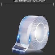 Resim 1 adet Ultra-Güçlü Çift Taraflı Bant İç Mekan Kullanımı İçin - Şeffaf, Plastik Yüzeyler İçin İdeal, Oda Dekoru, Mutfak & Banyo Temel Malzemeleri İçin Mükemmel 