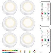 Resim 2 Uzaktan Kumandalı 6 Led Spot, Rgb Tasarım - Çok Renkli Beyaz Çok Renkli 